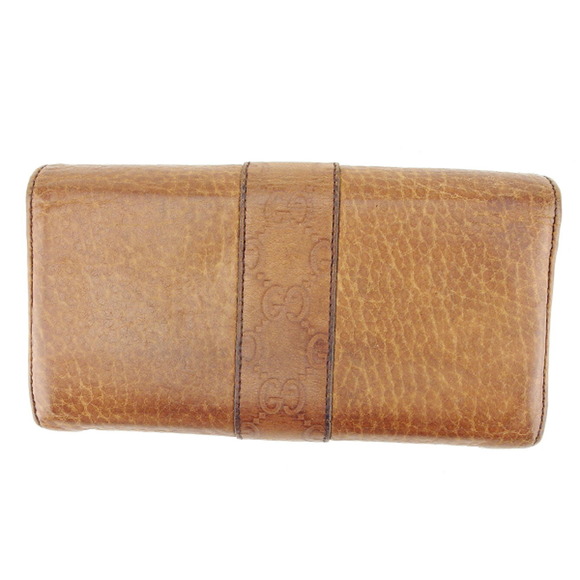 Gucci Wallet zipper ssima brown leather long - Picture 1 of 6